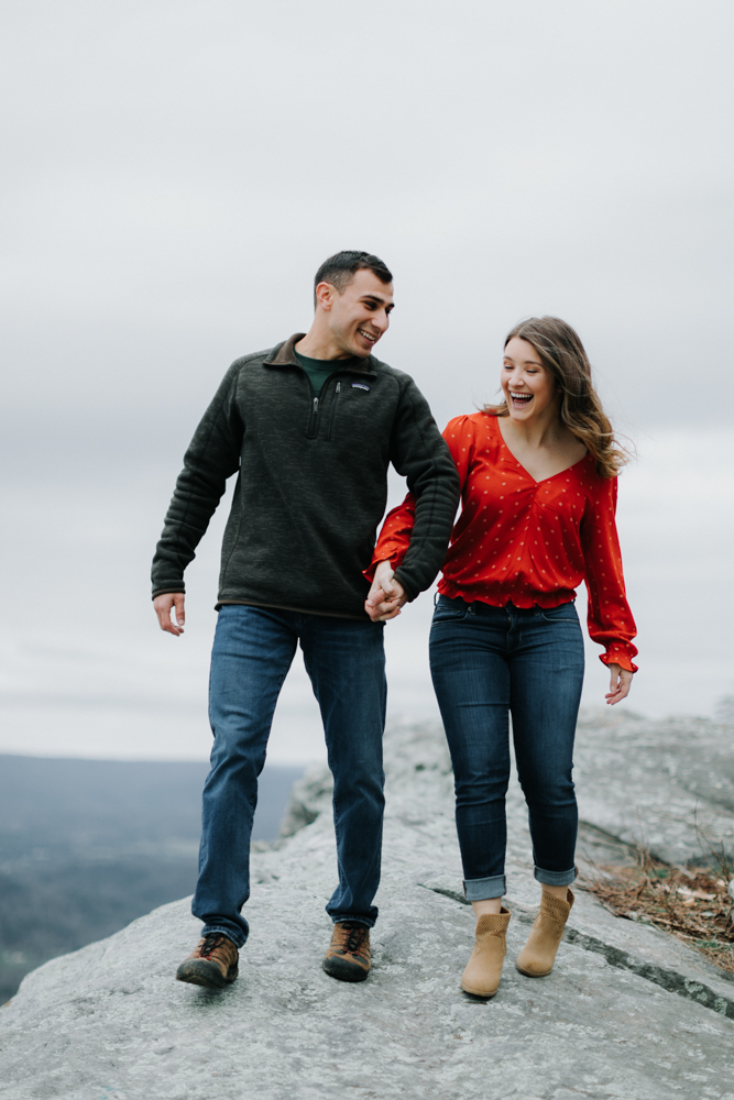 waterfall engagement photography chattanooga