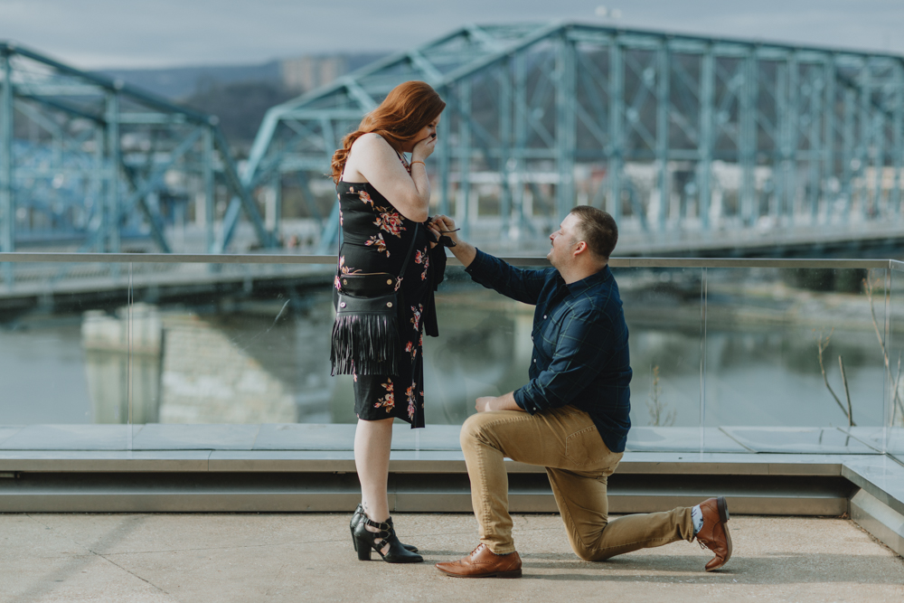 Coleman+Rheachel proposal at the Walnut Street Bridge in Chattanooga, Tennessee.