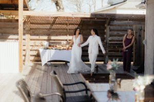 Best Micro-Wedding Reception Ideas - Catered Meal at an AirBnB